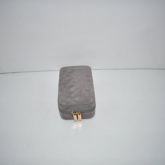 SANQIANWAN Luxury Mini Travel Portable PU Leather Jewelry Organizer Gray NWT - Picture 2 of 4